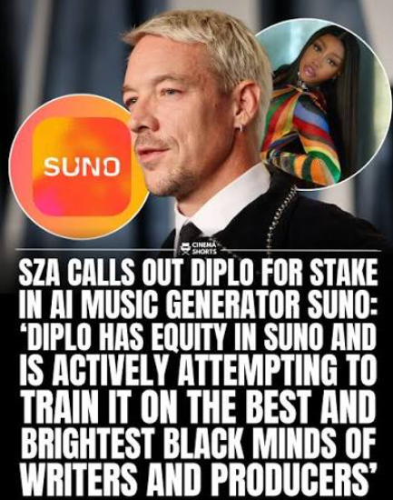 SZA's and Diplo's posts