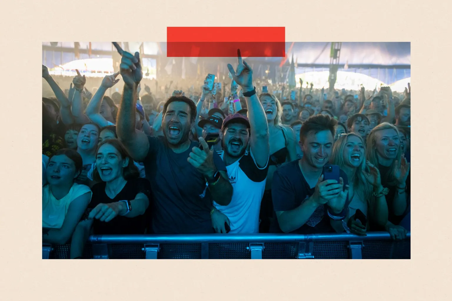 A crowd as Lorde performs during Glastonbury Festival